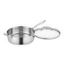 CUISINART 3-QUART SAUTE PAN WITH HELPER AND COVER - STAINLESS STEEL - Like New