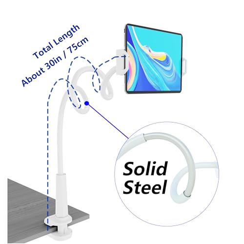 LAMICALL TABLET STAND HOLDER MOUNT HOLDER CLIP WITH GRIP FLEXIBLE LS01 - WHITE - Like New