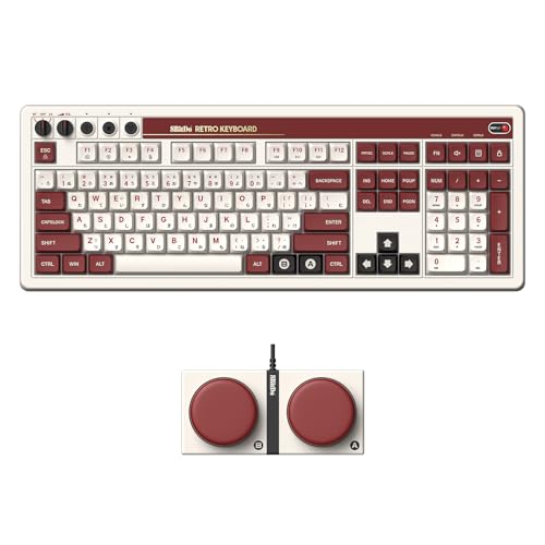 8BitDo Retro 108 Mechanical Keyboard with 108 Keys and Integrated Numpad - Like New