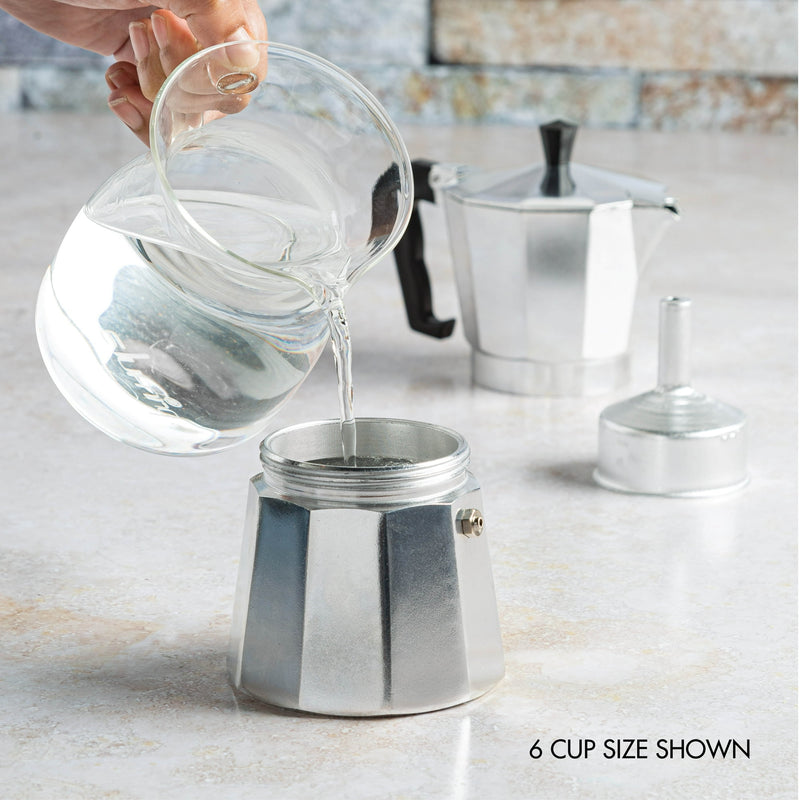 PRIMULA ALUMINUM 1 CUP STOVETOP ESPRESSO MAKER - POLISHED - SLIVER - Like New