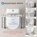 LOYODA TOILET SAFETY RAIL, ADJUSTABLE HEIGHT, WIDTH, 350 LBS - WHITE/GRAY - Like New