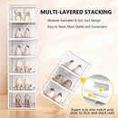 SECRET SPACE 12 PACK LARGE SHOE ORGANIZER STORAGE BOXES - WHITE - Brand New