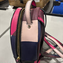 KATE SPADE LAUREL WAY SAMMI GEOMETRIC SMALL GRAINY VINYL BACKPACK - MULTICOLOR - Brand New