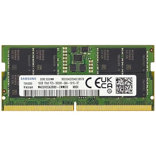 SAMSUNG 16GB DDR5 5600MHZ PC5-44800 CL46 SODIMM 1RX8 M425R2GA3BB0-CWMOD - GREEN - Like New