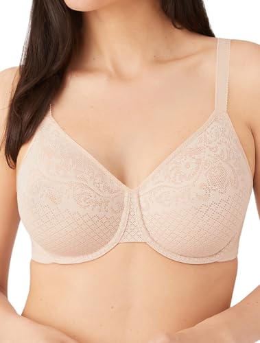 WACOAL VISUAL EFFECTS MINIMIZER BRA, SAND, 34D - Brand New