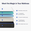 Nectar King Mattress 12 Inch, Medium Firm Gel Memory Foam - White - Like New