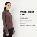 AMAZON ESSENTIALS WOMEN'S ACTIVE SWEAT SLIM-FIT ZIP-RICH HAZEL-SIZE LARGE - Brand New