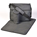 Filberry Messenger DIAPER BAG for DADS & MOMS - Large - Grey/Black - Brand New
