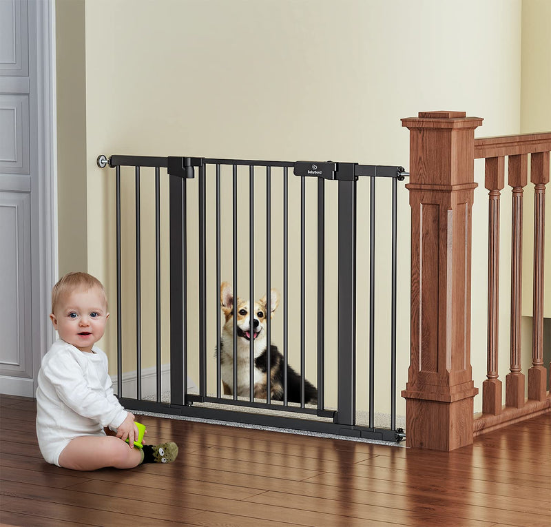BABYBONDS 27-43" EASY INSTALL BABY GATE FOR STAIRS, EXTRA WIDE - Scratch & Dent