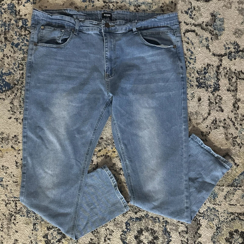 BLU ROCK JEANS MENS SIZE 38/31 STRAIGHT LEG - SIZE: MEN 38/31 - LIGHT BLUE - Brand New