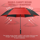 ZOMAKE Large Oversized Windproof Duty Umbrellas - 68" XL Sports (Black/Red) - Brand New