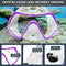 ZEEPORTE MASK FIN SNORKEL SET, TRAVEL SIZE, S/M 4 1/2- 8 1/2 - PURPLE - Like New