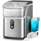 Kismile Nugget Ice Makers Countertop,Pebble Ice Maker Machine HZB-15N-STEEL - SS - Like New