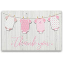 60 Pack Baby Shower Thank You Cards with Pink Envelopes for Girl - Like New