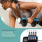 LIFEPRO Adjustable Dumbbells 5-25 lbs with Rack - Black - Like New