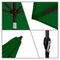 ASTELLA 11-FT ALUMINUM PUSH BUTTON TILT MARKET PATIO UMBRELLA -HUNTER GREEN - Like New