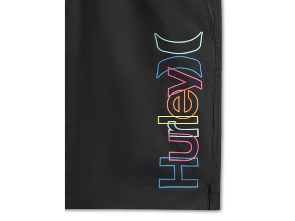 HURLEY YOUNG MEN'S CROSSOVER VOLLEY BOARDSHORTS - SIZE: MEN M - BLACK/MULTI - Brand New
