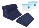 LUXE CASA 4 PCS ORTHOPEDIC BED WEDGE PILLOW SET TRIANGLE MEMORY FOAM - BLUE - Like New