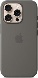 APPLE IPHONE 16 PRO SILICONE CASE MAGSAFE WIRELESS CHARGING - STONE GRAY - Like New