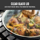 GreenLife 12” (5QT) Deep Skillet Wok Lid PFAS-Free Multi-Purpose Pan - Black - Brand New