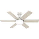 Hunter 44 "Indoor Ceiling Fan with LED Light Remote Control Pacer 51205 - White - Like New