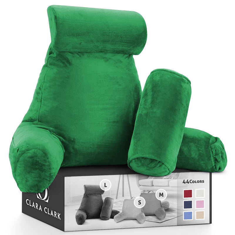 Clara Clark Reading Pillow, Back Rest Pillow for Sitting in Bed with Arms - Like New