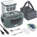 HERRFILK ELECTRIC LUNCH BOX FOOD HEATER 3 IN 1 FORK SPOON INSULATED CARRY BAG Like New