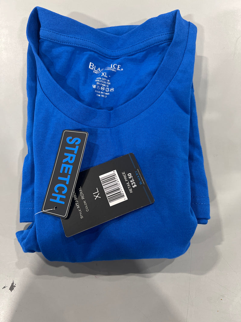 BLACK ICE PLAIN SHORT SLEEVE T-SHIRT - SIZE: MEN XL - ROYAL - Brand New