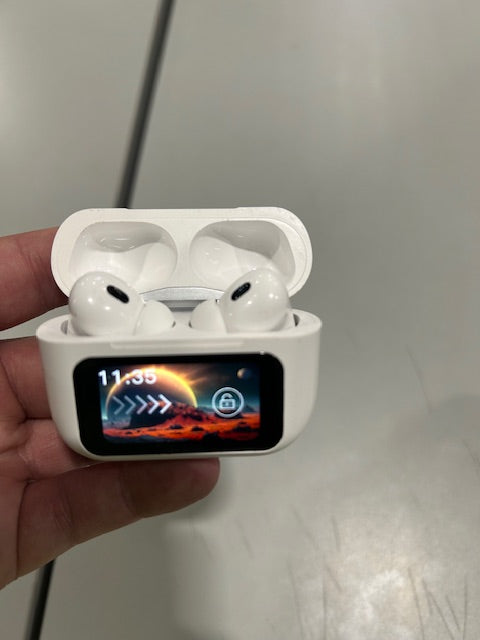 GENERIC GE5 PRO WHITE NOISE CANCELLING EAR BUDS WITH TOUCH SCREEN WHITE CASE - Like New