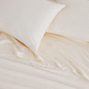 TENCEL KING SIZE MAGDALENA TENCEL LYOCELL & LINEN BLEND SHEET SET - IVORY - Like New