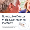 AUDIEN ATOM ONE OTC HEARING AIDS WIRELESS RECHARGEABLE FAT908 - BEIGE - Like New