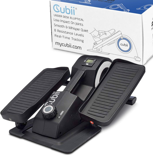 Cubii JR1 Compact Seated Elliptical Set, 3lb Dumbbells,Gripii Workout Mat -WHITE Like New