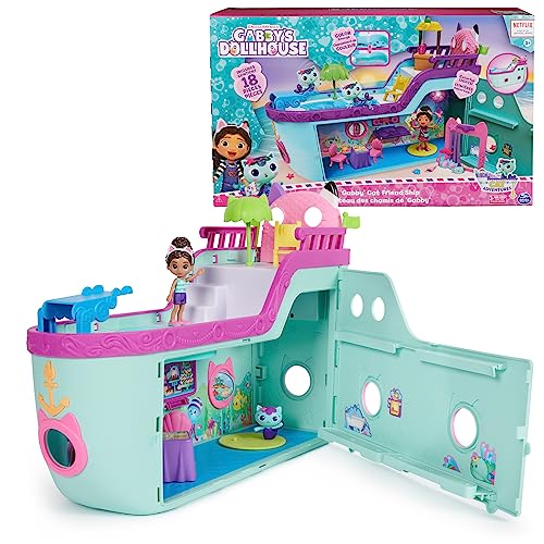 SPIN MASTER DOLLHOUSE, GABBY CAT FRIEND SHIP C6066583 - PINK/TURQUOISE - Like New