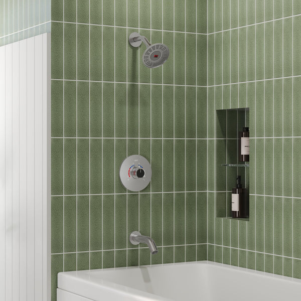 EVERSTEIN Digital Display Shower Faucet Set, Shower Tub Faucet - NICKEL - Like New