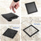 Efd-B-Y15 6 Inch Square Shower Drain FLANGE REVERSIBLE 2-IN-1 COVER - BLACK - Like New