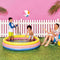 SUN SQUAD 3 RING POOL 105 GAL ROUND KIDDIE POOL - YELLOW/PINK/NAVY - Like New
