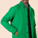 AMAZON ESSENTIALS MEN'S WOOL BLEND BOMBER JACKET (BIG & TALL) - SIZE M - GREEN - Brand New