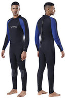 Lemorecn Mens Jumpsuit Neoprene 3/2mm 5/4mm Diving Suit B0814B52YB M Black/Blue - Brand New