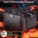 KBOROVER FIREPROOF & WATER-RESISTANT FILE BAG WITH COMBINATION LOCK - BLACK - Like New