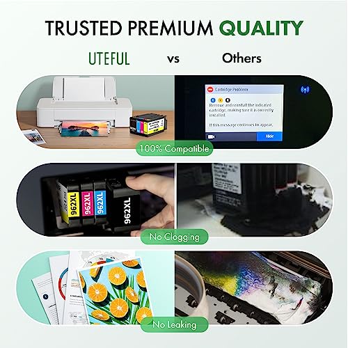 UTEFUL HP 962XL INK CARTRIDGES BLACK CYAN MAGENTA YELLOW 4 PACK - BLACK MAGENTA - Like New