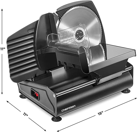 Chefman Die-Cast Electric Meat & Deli Slicer RJ49 - BLACK Like New