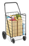 WHITMOR EXTRA LARGE UTILITY FOLDABLE SHOPPING CART WHEELS 100 LB - BLACK - Like New