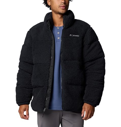 208684 COLUMBIA MEN'S PUFFECT II SHERPA JACKET - SIZE: MEN L - BLACK - Brand New