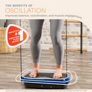 LIFEPRO HEXAPLATE VIBRATION PLATE EXERCISE MACHINE - BLUE/BLACK - Like New