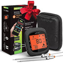 NUTRICHEF SMART BBQ THERMOMETER TRAVEL ZIP CASE UPGRADED - BLACK - Like New