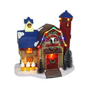 TOP TREASURES CHRISTMAS VILLAGE CREAMERY LIGHTED MUSICAL SNOW VILLAGE - Like New
