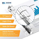Stride QuickFit D-Ring Overlay Binders, Ledger, 1 1/2" Rings, 11" x 17" White - Brand New