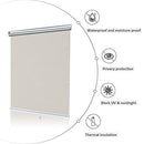 Cordless Blinds Blackout Roller Shades Room Darkening Window Blinds White Beige - Brand New