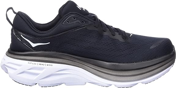 1123202 HOKA ONE ONE Bondi 8 Mens Shoes Black/White Size 13 - Like New