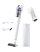 SAMSUNG 70 + CS BUNDLE JET CORDLESS STICK VACUUM, VIOLET - WHITE - Like New